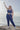 The Bruna V Medium Waist Full Length Tight - Indigo Blue - f.lux