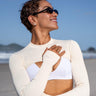 F.lux’s Amy Ribbed Shrug, engineered for superior comfort and unmatched support in eco-friendly fabric, perfect for elevating your activewear collection with sophistication
