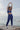 The Bruna V Medium Waist Full Length Tight - Indigo Blue - f.lux